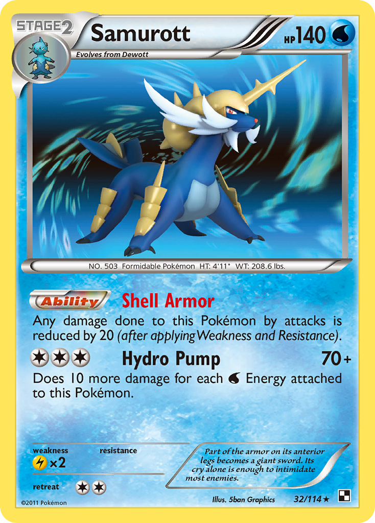 Samurott (32/114) [Black & White: Base Set] | Good Games Cannington