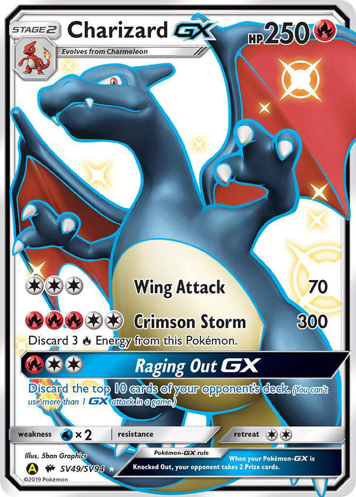 Charizard GX (SV49/SV94) [Sun & Moon: Hidden Fates - Shiny Vault] | Good Games Cannington