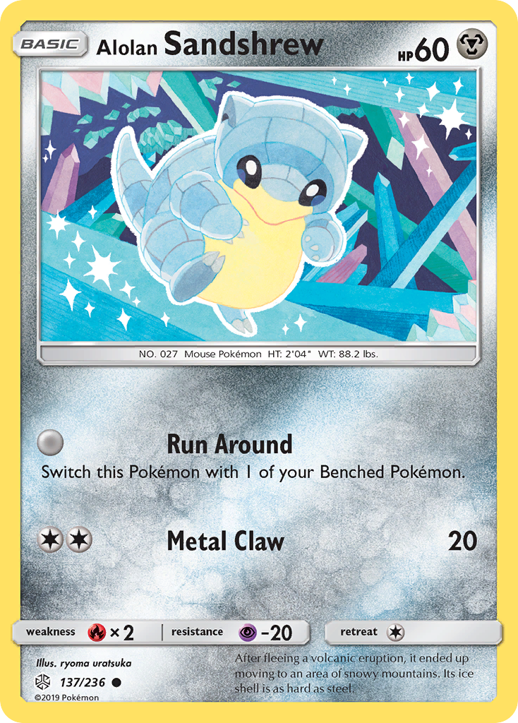 Alolan Sandshrew (137/236) [Sun & Moon: Cosmic Eclipse] | Good Games Cannington