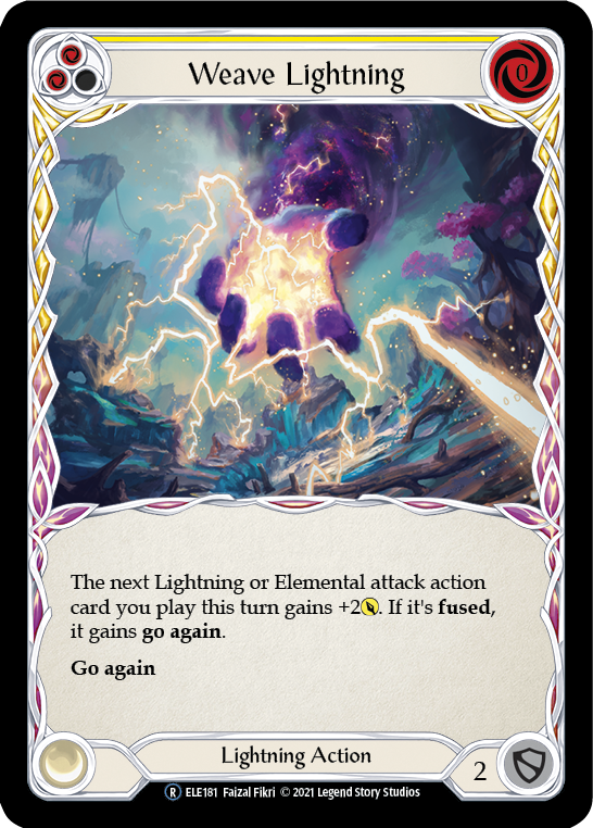 Weave Lightning (Yellow) [U-ELE181] Unlimited Rainbow Foil | Good Games Cannington