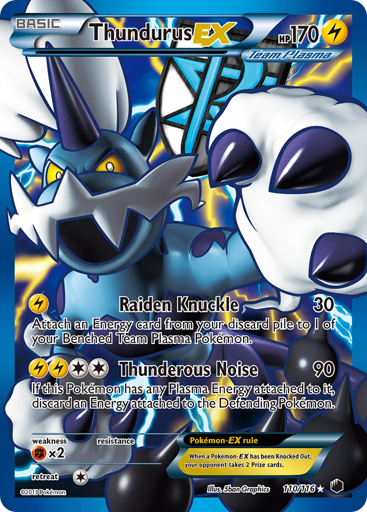 Thundurus EX (110/116) [Black & White: Plasma Freeze] | Good Games Cannington