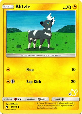 Blitzle (81/214) (Pikachu Stamp #45) [Battle Academy 2020] | Good Games Cannington