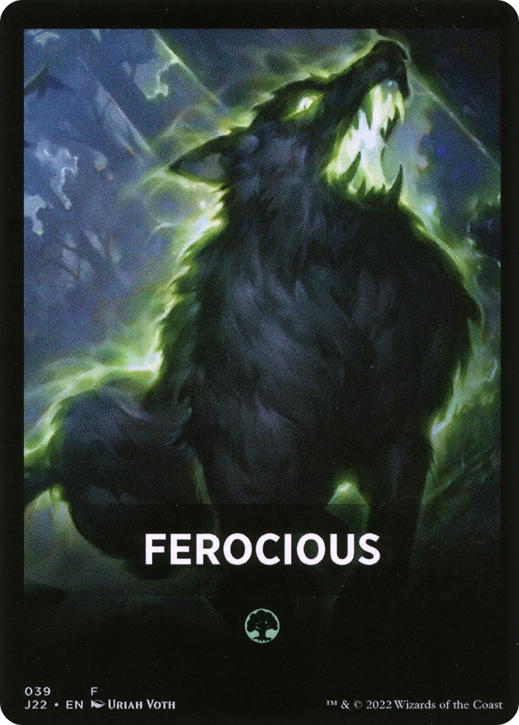 Ferocious Theme Card [Jumpstart 2022 Front Cards] | Good Games Cannington