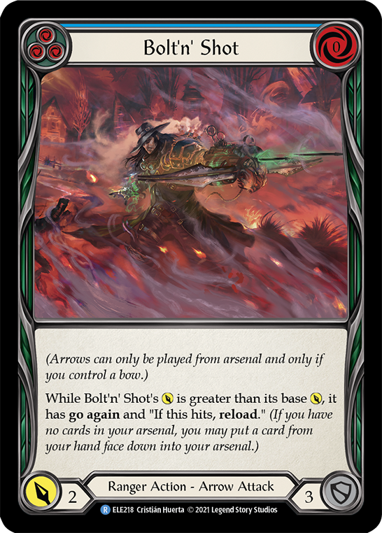 Bolt'n' Shot (Blue) [ELE218] (Tales of Aria)  1st Edition Rainbow Foil | Good Games Cannington