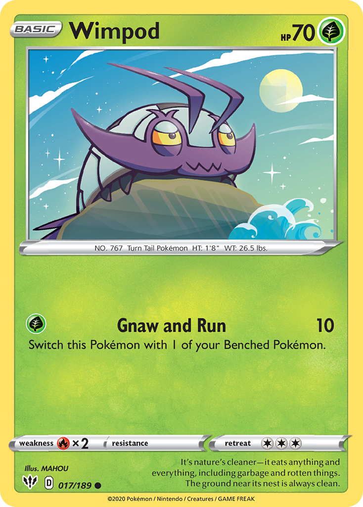 Wimpod (017/189) [Sword & Shield: Darkness Ablaze] | Good Games Cannington