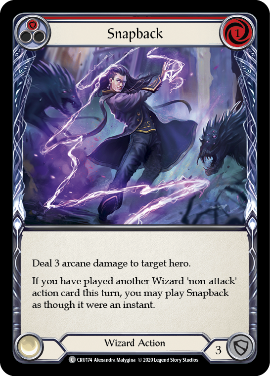 Snapback (Red) [CRU174] 1st Edition Rainbow Foil | Good Games Cannington