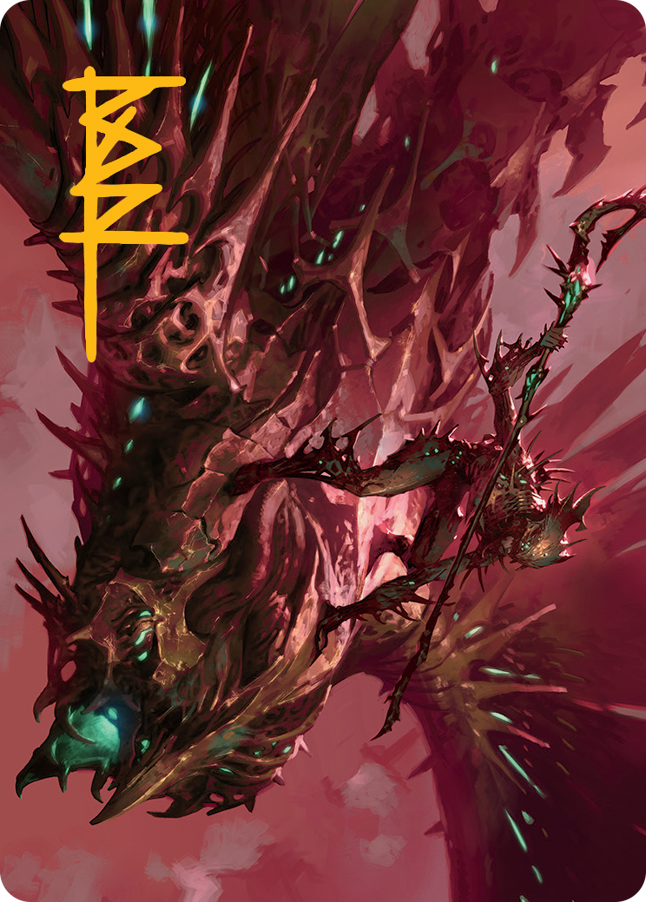 Skyclave Invader Art Card (Gold-Stamped Signature) [March of the Machine Art Series] | Good Games Cannington