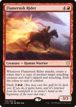 Flamerush Rider [Commander 2019] | Good Games Cannington