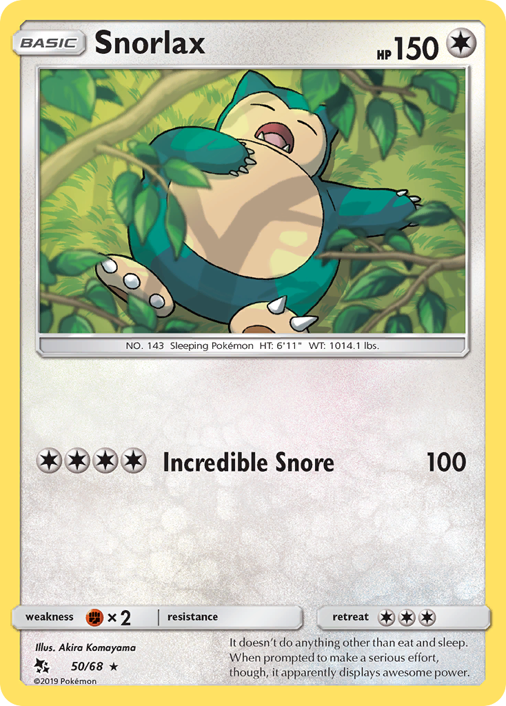 Snorlax (50/68) [Sun & Moon: Hidden Fates] | Good Games Cannington