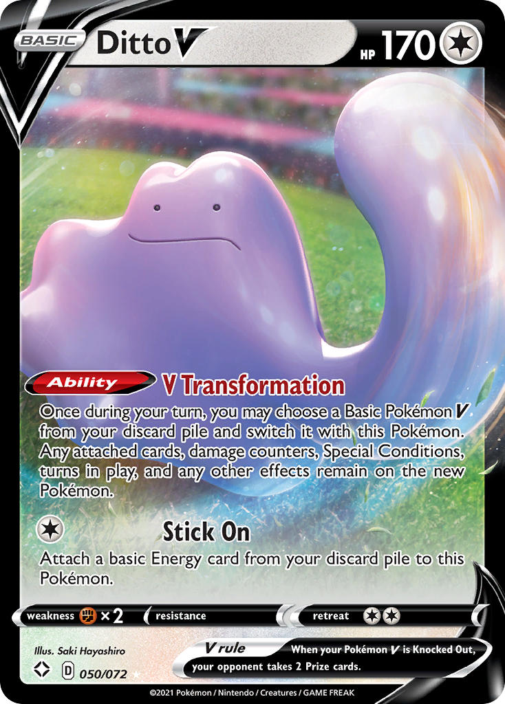 Ditto V (050/072) [Sword & Shield: Shining Fates] | Good Games Cannington
