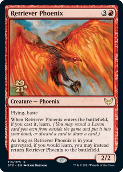 Retriever Phoenix [Strixhaven: School of Mages Prerelease Promos] | Good Games Cannington