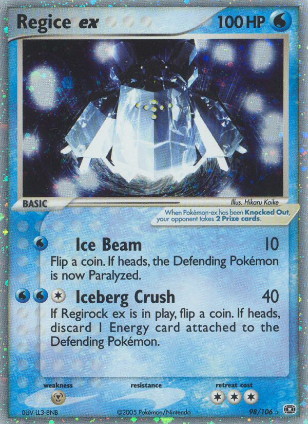 Regice ex (98/106) [EX: Emerald] | Good Games Cannington