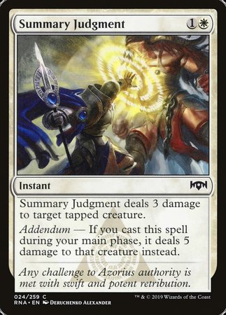 Summary Judgment [Ravnica Allegiance] | Good Games Cannington