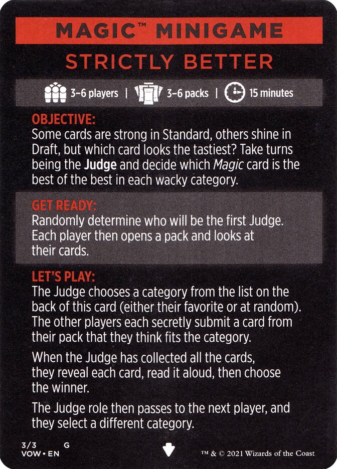 Strictly Better (Magic Minigame) [Innistrad: Crimson Vow Minigame] | Good Games Cannington