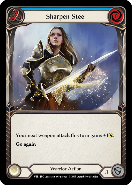 Sharpen Steel (Blue) [WTR143-C] Alpha Print Rainbow Foil | Good Games Cannington