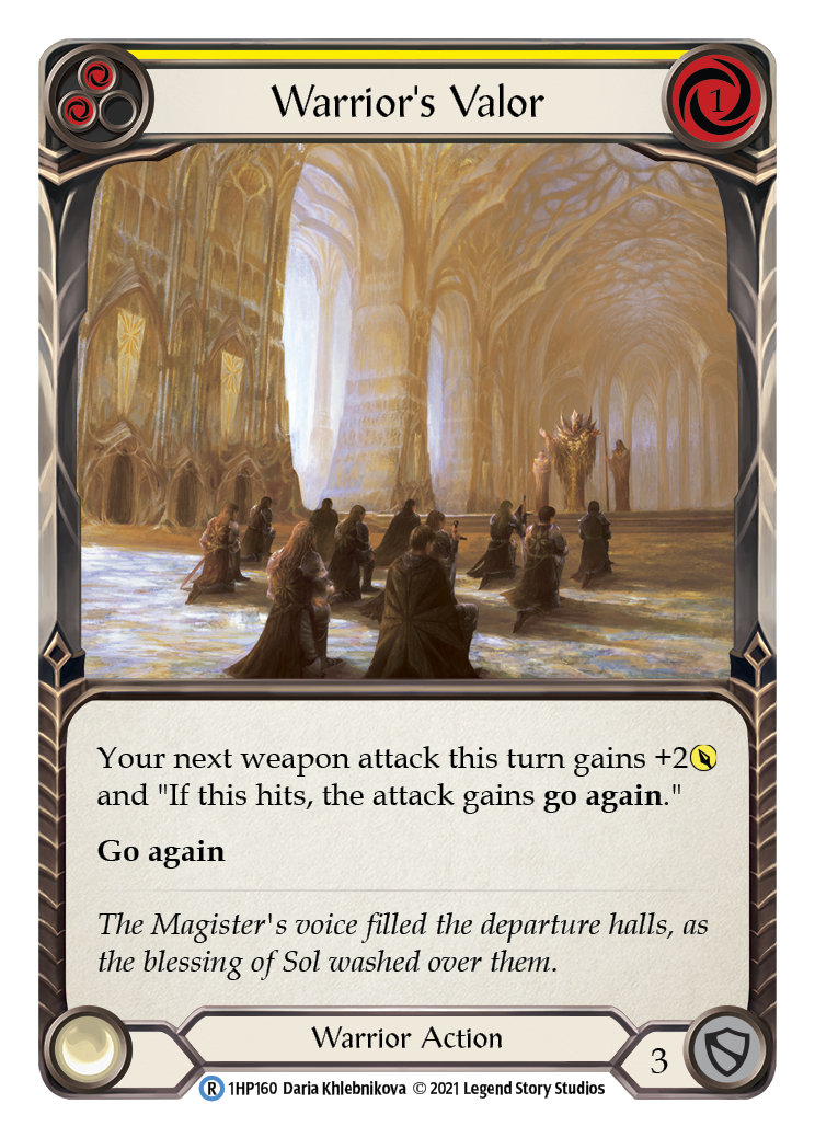 Warrior's Valor (Yellow) [1HP160] | Good Games Cannington