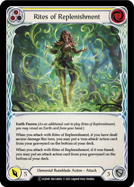 Rites of Replenishment (Yellow) [U-ELE080] Unlimited Rainbow Foil | Good Games Cannington