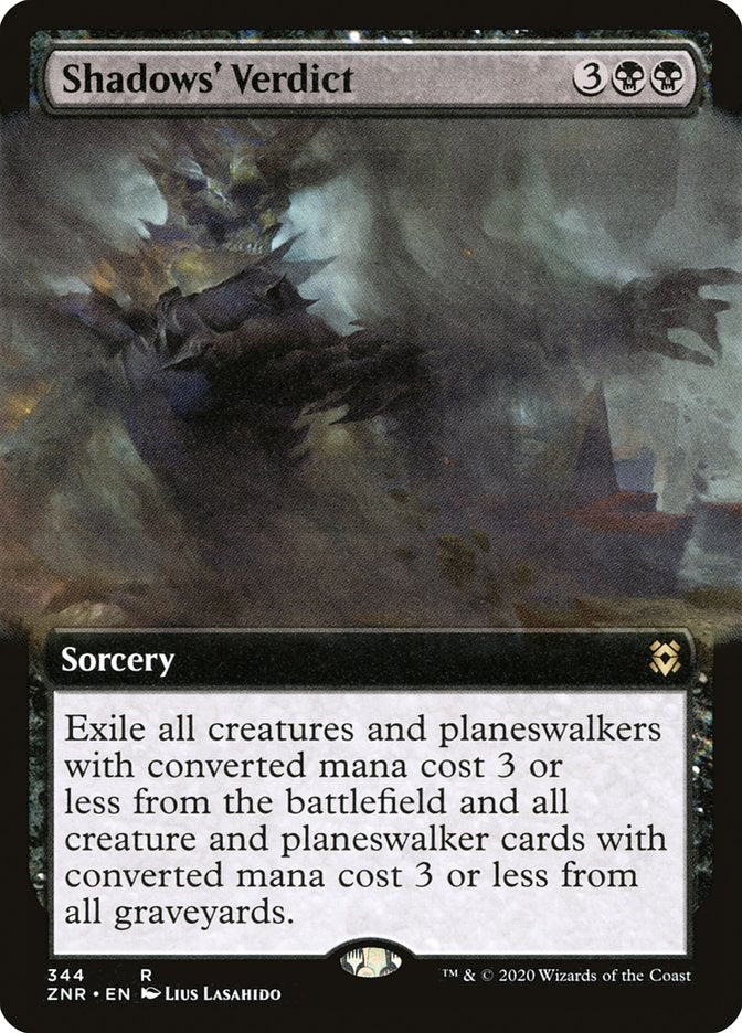 Shadows' Verdict (Extended Art) [Zendikar Rising] | Good Games Cannington