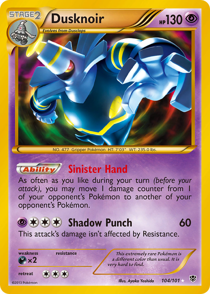 Dusknoir (104/101) [Black & White: Plasma Blast] | Good Games Cannington