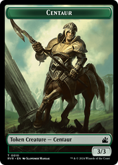 Saproling // Centaur Double-Sided Token [Ravnica Remastered Tokens] | Good Games Cannington