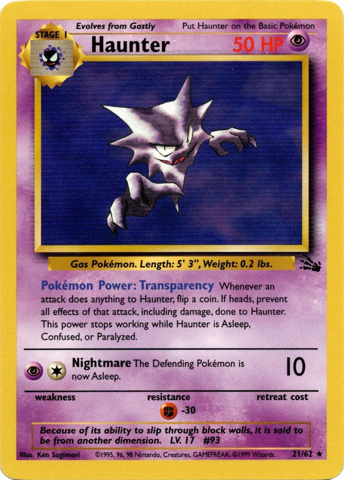 Haunter (21/62) [Fossil Unlimited] | Good Games Cannington