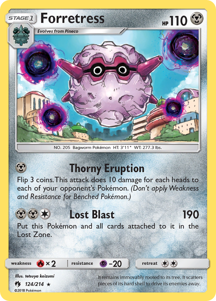 Forretress (124/214) [Sun & Moon: Lost Thunder] | Good Games Cannington