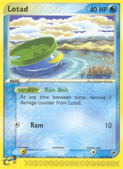 Lotad (66/100) [EX: Sandstorm] | Good Games Cannington