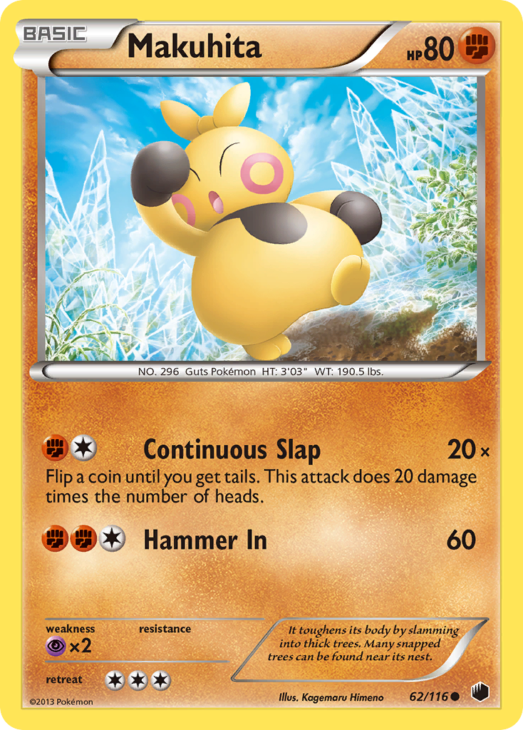 Makuhita (62/116) [Black & White: Plasma Freeze] | Good Games Cannington