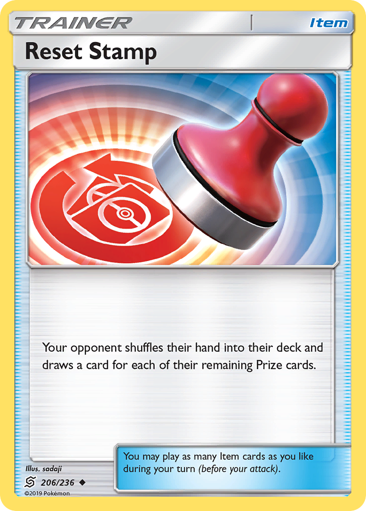 Reset Stamp (206/236) [Sun & Moon: Unified Minds] | Good Games Cannington