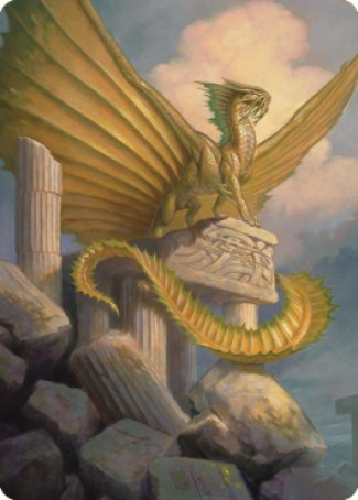 Ancient Gold Dragon Art Card (05) [Commander Legends: Battle for Baldur's Gate Art Series] | Good Games Cannington