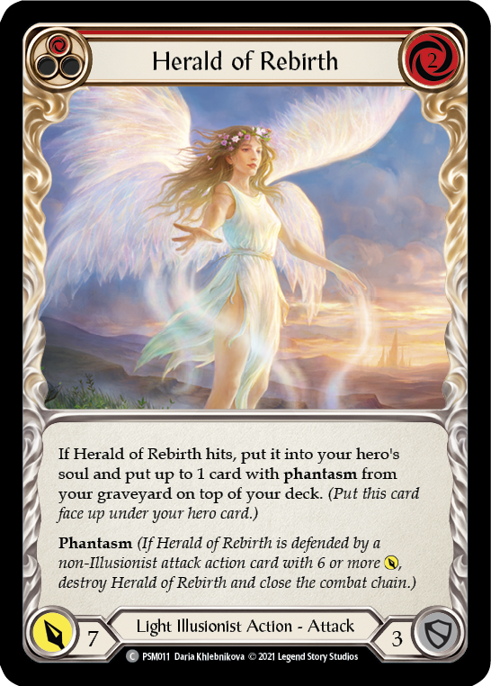 Herald of Rebirth (Red) [PSM011] (Monarch Prism Blitz Deck) | Good Games Cannington