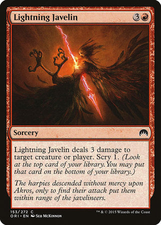 Lightning Javelin [Magic Origins] | Good Games Cannington