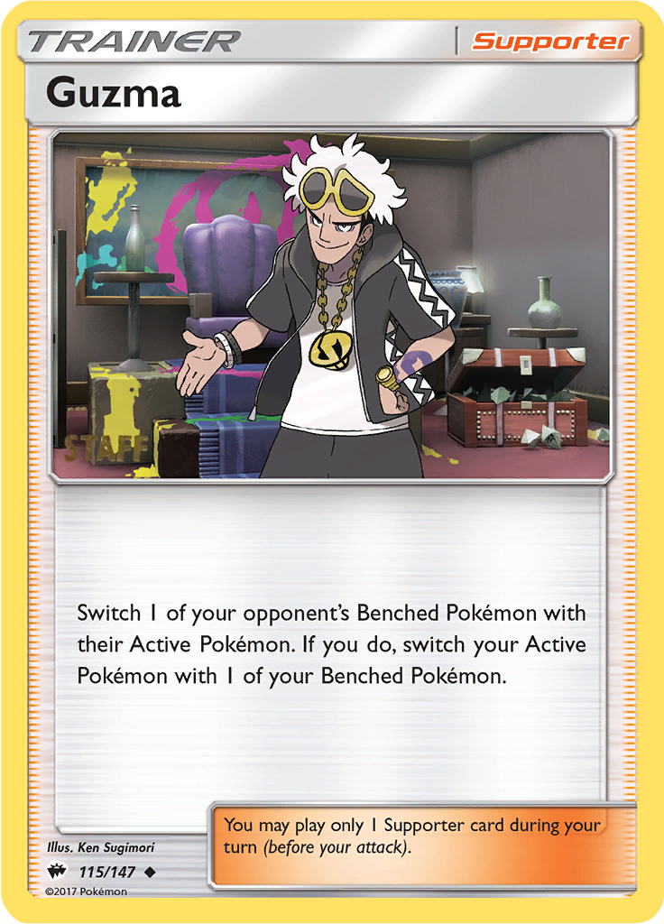 Guzma (115/147) (Regional Championships Staff) [Sun & Moon: Burning Shadows] | Good Games Cannington