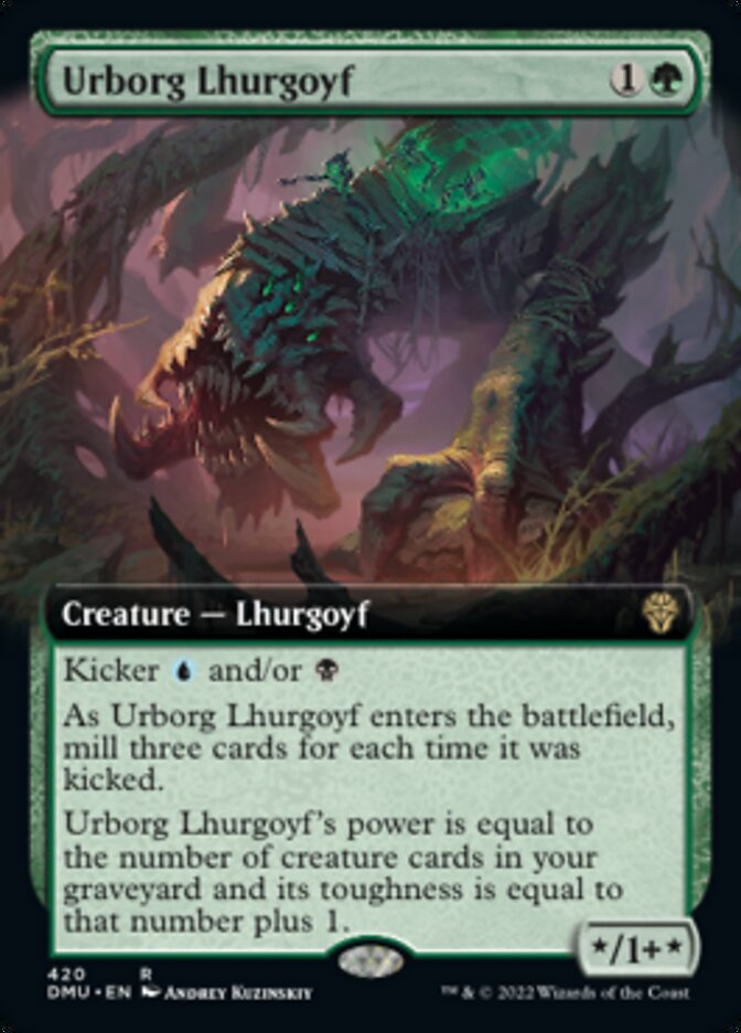 Urborg Lhurgoyf (Extended Art) [Dominaria United] | Good Games Cannington