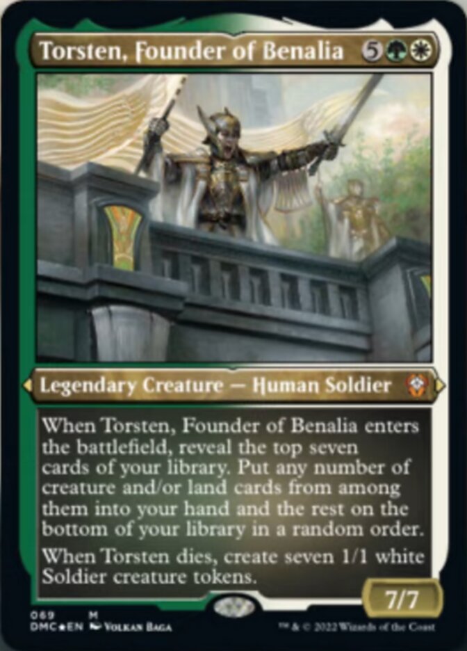 Torsten, Founder of Benalia (Foil Etched) [Dominaria United Commander] | Good Games Cannington