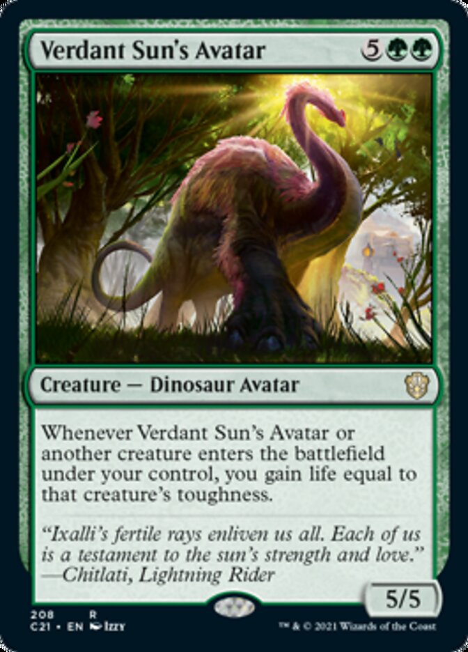 Verdant Sun's Avatar [Commander 2021] | Good Games Cannington