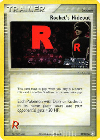 Rocket's Hideout (87/109) (Stamped) [EX: Team Rocket Returns] | Good Games Cannington