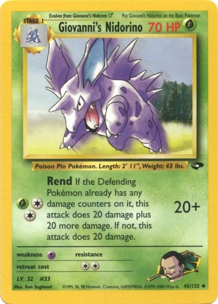 Giovanni's Nidorino (45/132) [Gym Challenge Unlimited] | Good Games Cannington
