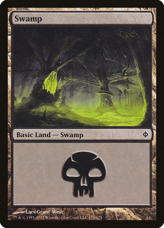 Swamp (171) [New Phyrexia] | Good Games Cannington