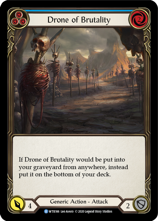 Drone of Brutality (Blue) [U-WTR166] (Welcome to Rathe Unlimited)  Unlimited Rainbow Foil | Good Games Cannington