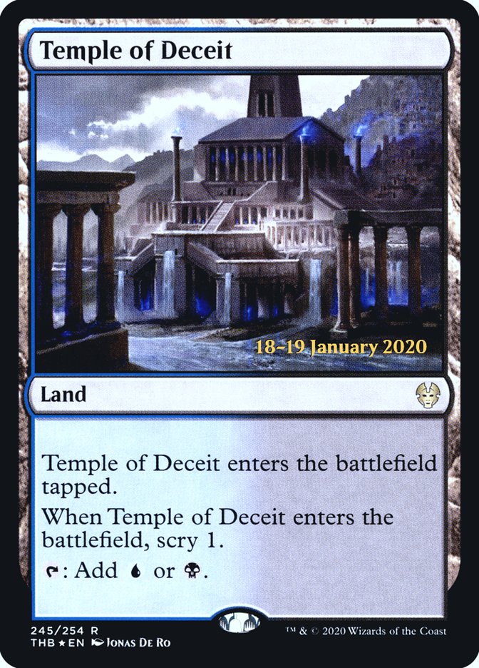 Temple of Deceit [Theros Beyond Death Prerelease Promos] | Good Games Cannington