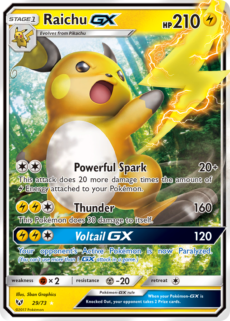 Raichu GX (29/73) [Sun & Moon: Shining Legends] | Good Games Cannington