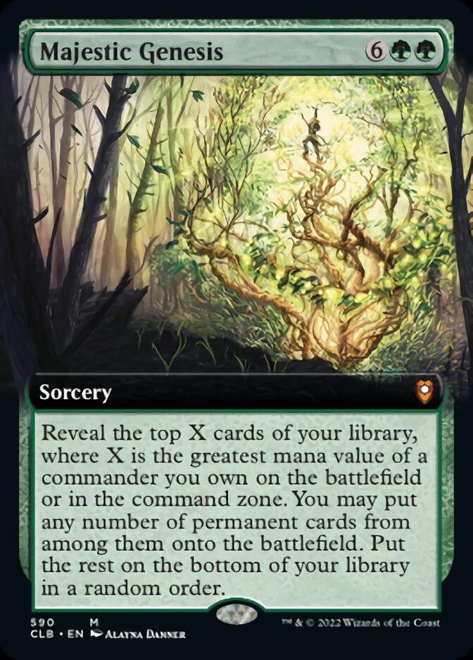 Majestic Genesis (Extended Art) [Commander Legends: Battle for Baldur's Gate] | Good Games Cannington