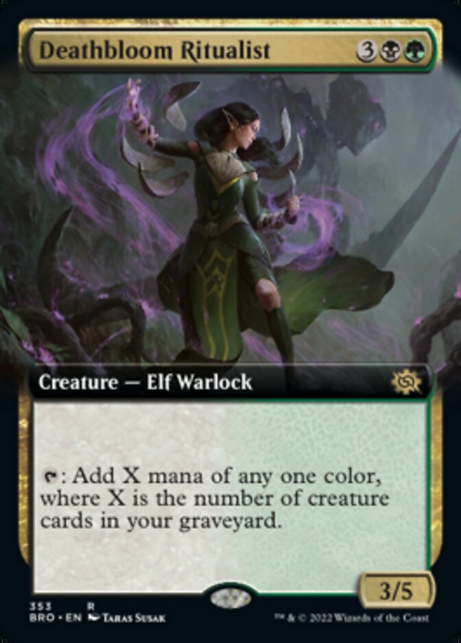 Deathbloom Ritualist (Extended Art) [The Brothers' War] | Good Games Cannington