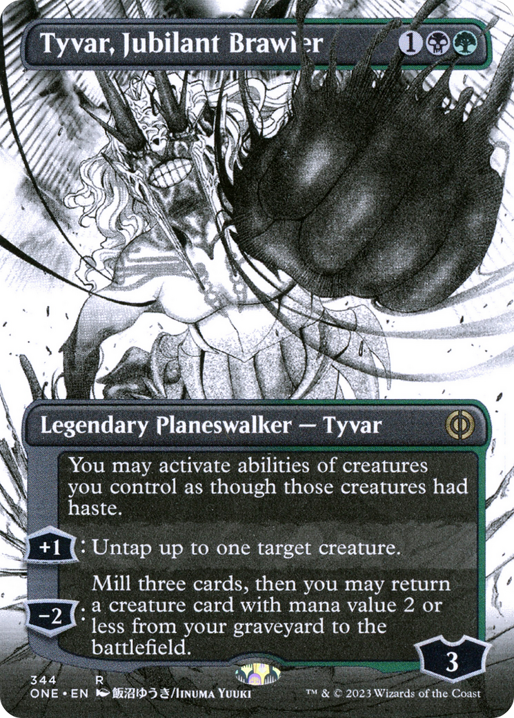 Tyvar, Jubilant Brawler (Borderless Manga) [Phyrexia: All Will Be One] | Good Games Cannington