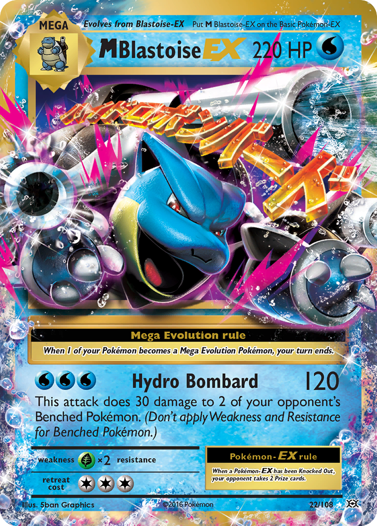 M Blastoise EX (22/108) [XY: Evolutions] | Good Games Cannington