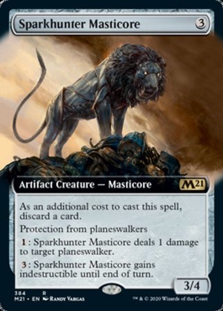 Sparkhunter Masticore (Extended Art) [Core Set 2021] | Good Games Cannington