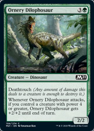 Ornery Dilophosaur [Core Set 2021] | Good Games Cannington