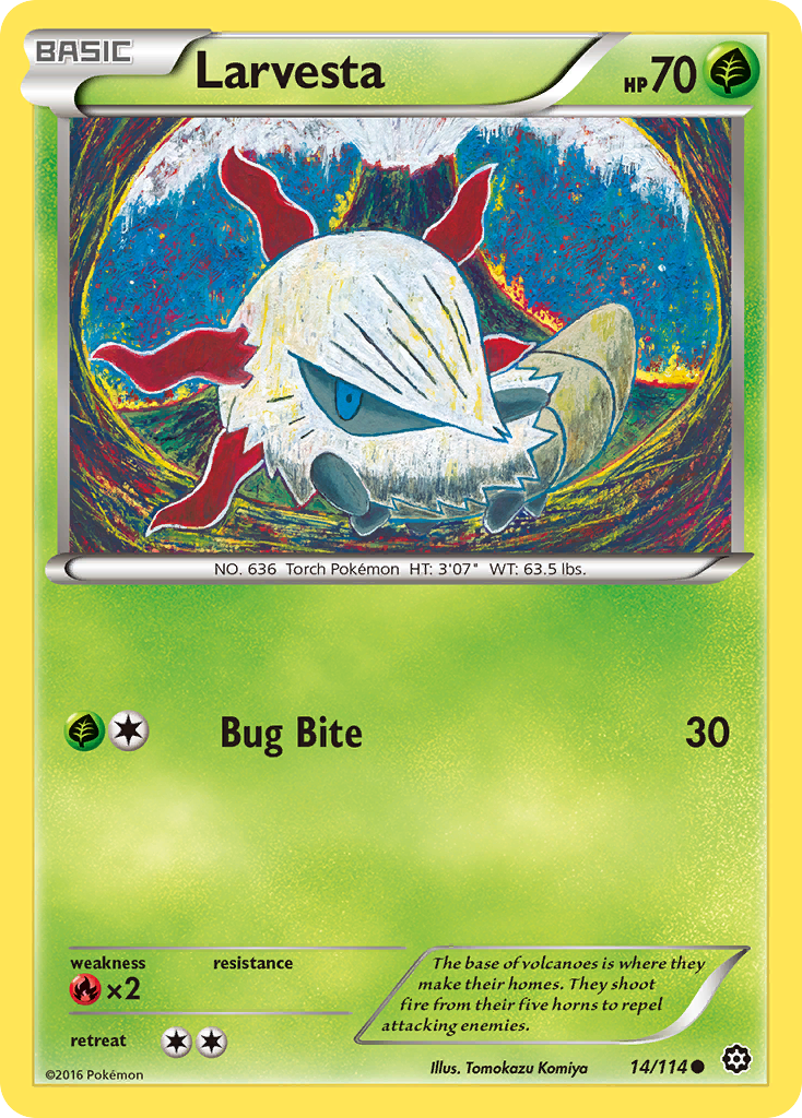 Larvesta (14/114) [XY: Steam Siege] | Good Games Cannington