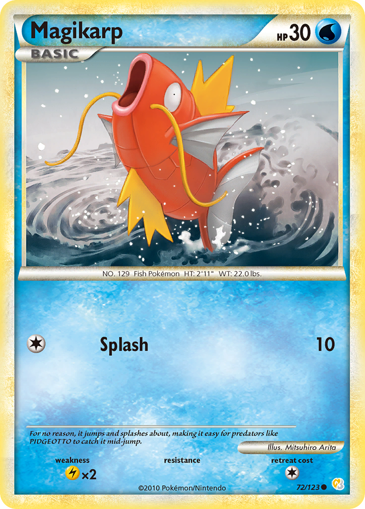 Magikarp (72/123) [HeartGold & SoulSilver: Base Set] | Good Games Cannington